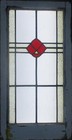 Simple Floral Large Old English Leaded Stained Glass Window 16 1 4  X 31 1 2 