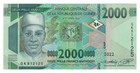Guinea 2000 Francs  2022  - Local Man ore Mining p48ab  B342b Unc