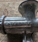Enterprise No  10 Vintage Manual Meat Grinder Cast Iron Tinned Turns Freely