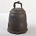 Japanese Buddhist Bronze Bell Antique Metal Temple Ritual Sculpture Bonsho 6 7in