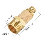 2pcs 1 4 Npt Sintered Bronze Exhaust Mufflers Brass Body Pneumatic Air Muffler
