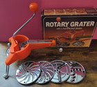 Vintage Rotary Julienne Slicer Shred Grater 5 Discs Orange Never Used Open Box