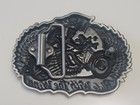 Silver Finish Biker Belt Buckle - Western Biker Belt Buckle Ride With The Wind
