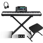 Strich 88 Keys Weighted Keyboard Piano With X-style Stand Stool   Sustain Pedal