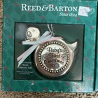 Reed   Barton Silver Baby s First Christmas Duck Ornament Photo Frame X2 O