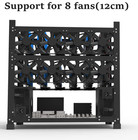 Mining Rig Frame For 12 Gpus - Dual Psu Compatible  Steel Open Air Case