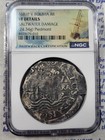 1681 Dated Cob 8 Reales Piedmont Shipwreck Ngc Vf W  Coa Nice  m423