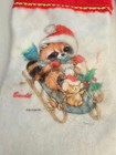 2 Vintage Morgan Inc  Felt Christmas Stockings Bandit Raccoon Birney Koala Read