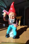 Heissner Card Player Garden Gnome Terra Cotta Vintage Germany
