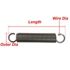 Wire Dia 4 0mm Expansion Extension Tension Spring Od 20-30mm Extending Springs