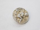 Victorian Art Nouveau Sterling Silver Cherub Dress Button Antique Birmingham