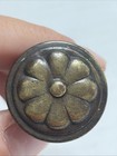 Vintage Small Round Flower Drawer cabinet Pull As Is