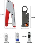 Coaxial Compression Tool Kit Crimper Wire Stripper Tv Coax Cable Cctv Repair New