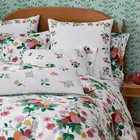 Dahlia Classic Cool Cotton Percale Sham - White Multi  King