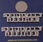 Security Officer 1 4  Silver Nickel Finish Collar Pins Hero s Pride 4366n