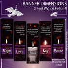 Fuweave 5 Pcs Advent Banner Advent Candle Church Banners 2 X 6 Ft For Sanctuary