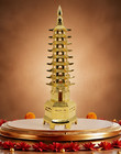 Brass Feng Shui 9 Tier Pagoda Tower Statue   Wealth   Wisdom Pagoda