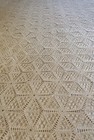 Vtg Ecru Bed Coverlet Bed Quilt  Hand Crotched Popcorn Stitch Star Fringe Euc 
