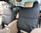 For Chrysler Sebring Convertible 01-06 Custom 2 Front Seat Covers Black charcoal