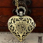Antique Steampunk Pocket Quartz Watch Pendant Necklace Chain Vintage Mens Gift