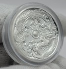 2017 Australia Dragon   Phoenix High Relief 1 Oz  9999 Fine Silver Proof Coin
