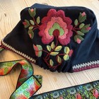 Authentic Norwegian Navy Kyse Rogaland Bunad Hat Hand Embroidered  Norway