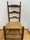 Antique Ladderback Rush Seat Chair Early 1800 s Southern Pa