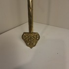 Vintage Gold Metal Brass Ribbon Bow 3 Plate Stand Art Display Wall Rack