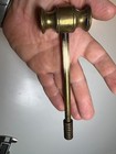 Vintage Antique Solid Brass Gavel Mallet Hammer Judge Judge s Honor Lawyer