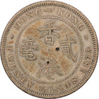 1873 Hong Kong Silver Twenty Cents 20c  Fine F  Km  7