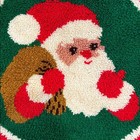 Vintage Christmas Santa Latch Hook Rug Wall Hanging Holiday 34   x34    Handmade