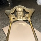     Vintage Brass Owl Book Slide Bookend 9776 Expands 8  To 14  Very Sturdy Unique