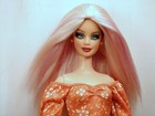 Barbie Doll Wig Size 4 Silky Viscose Ooak Custom   208 Peachy Pink Mix