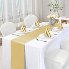 Gold Satin Table Runners Wedding Birthday Party Banquet 12x72 Inches 6 Pcs