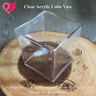 Acrylic Cylinder Vase Clear Round Pillar Tower Plastic Cube Pot Centerpiece Bulk
