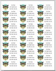 150 Stained Glass Style Dragonfly  Return Address Labels Personalized