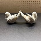 Vintage Classic Figure  Alabaster Dove Set Of 2 Figurines Italy White Birds