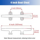 Boat Cleat  4  5  6  8  10  Marine Grade 316 Stainless Steel Open Base Dock C   