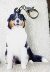 Australian Shepherd Dog Double-sided Acrylic Purse Charm Zipper Pull Jewelry