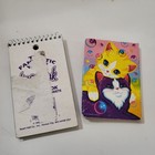 Vintage Lisa Frank Kittens Cat Memo Book Notepad Lined Blank 4 x3  Bubbles Shoe