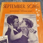 Vintage Sheet Music September Song By Walter Houston In  september Affair  1938
