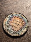 1879 Bolivia 20 Centavos  900 Silver Coin-km  159 1  Big Lettering   Date-toner 