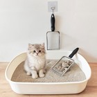 Stainless Steel Cat Litter Scoop With Hook 2 Pack Metal Mesh Kitty Litter Box