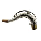 Handmade Silver Plated Sba Style Hand Hammered Copper Tenor Saxophone Neck New