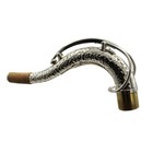 Handmade Silver Plated Sba Style Hand Hammered Opper Tenor Saxophone Nek