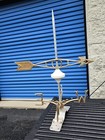 Vintage Robbins Cast Aluminum Weathervane   Lightning Rod