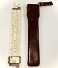 Vintage Frederick Post Versalog Engineering Slide Rule In Original Leather Case