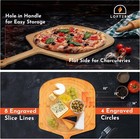 Pizza Peel 16 Inch Board With Engraved Sizes