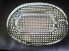 Vtg Comoy s Of London Heavy Oval Single Rest Crystal Glass Cigar Ashtray