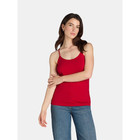 Time And True Women s Adjustable Strap Cami Top  red Balloon  Red New